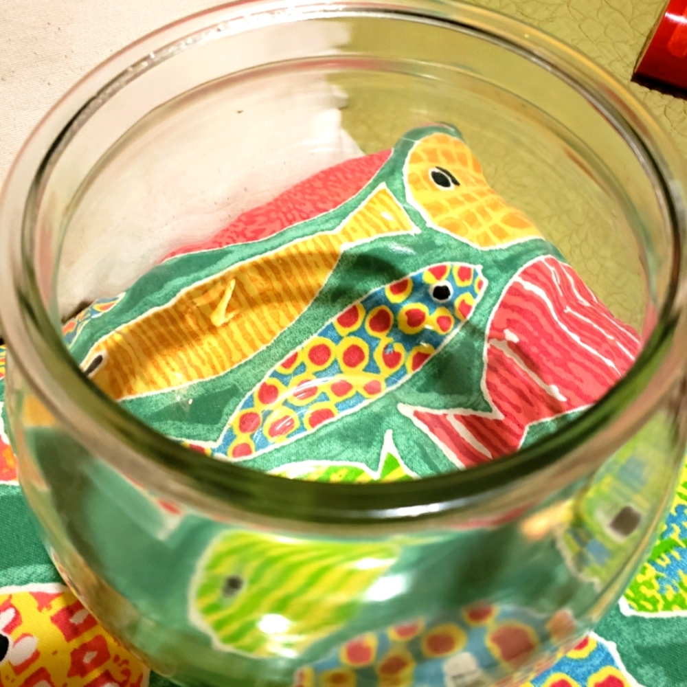 Glass jar with lid vintage